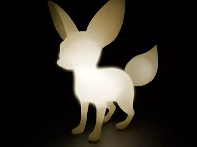 Indirect lighting of Fennec 3D model