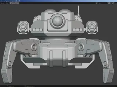 Sci-Fi Mech - Rigged 3D model