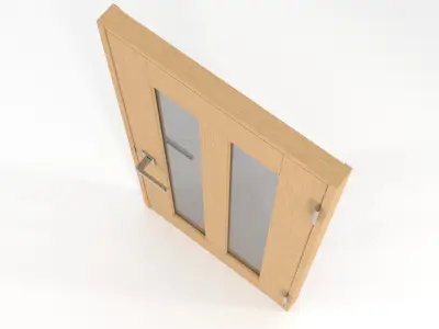 WOOD DOOR for LIVING ROOM Low-poly 3D model