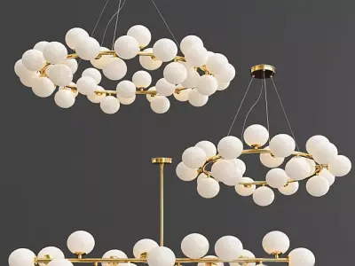 Mimosa Chandelier Collection 3D model