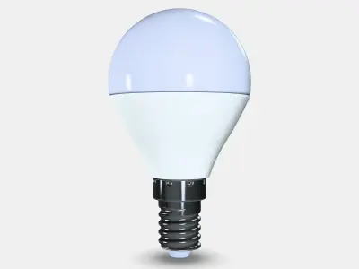 Wood-free LED light source E14 470 lumen Low-poly 3D model