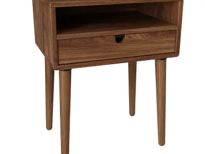 Mid Century Nightstand bedside table 3D model