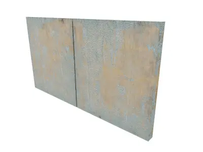 Old wooden door   Low-poly 3D model