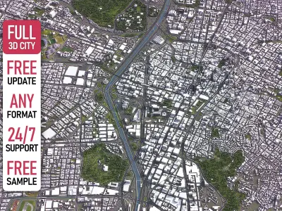 Medellin - 3D City Model Low-poly 3D model