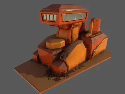 SCI FI BUILD Low-poly 3D model