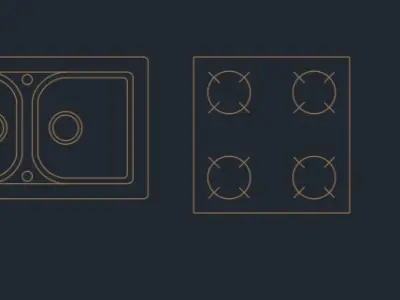 Dynamic Kitchen Equipment Block - Adjustable Display Options Free 3D model