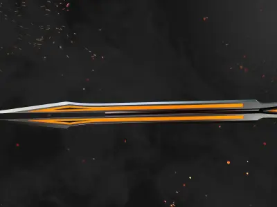 Future Sci-Fi Sword Game-Ready Low-poly 3D model