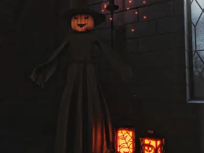 Halloween Blender Scene 3D model