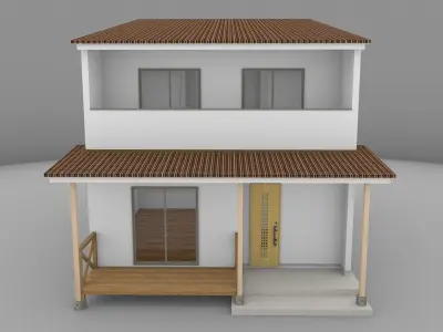 House model for background 27 Low-poly 3D model