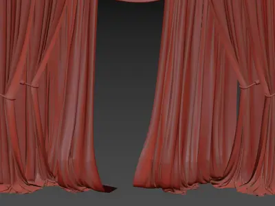 Curtain modern 9 3D model