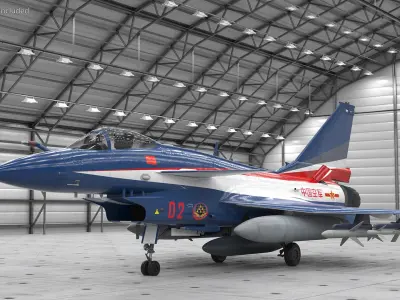  Chinese Multi-Role Fighter Aircraft PLAAF J10 Rigged 
