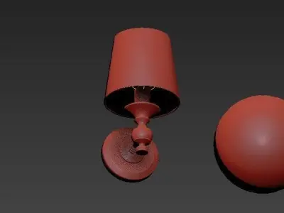 Lugarno lamp and ball 3D model