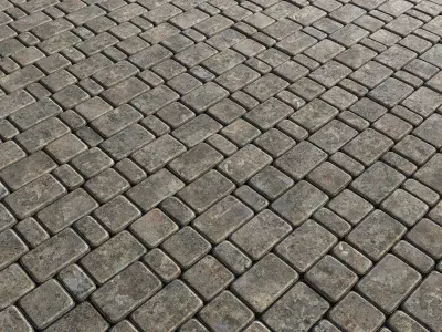 Paving stone gray 3D model