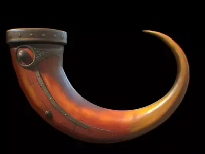 Ancient Horn Low-poly 3D model