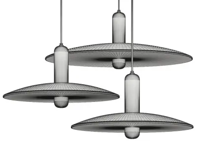 Woud Lu Taupe Pendant Lamps 3D model