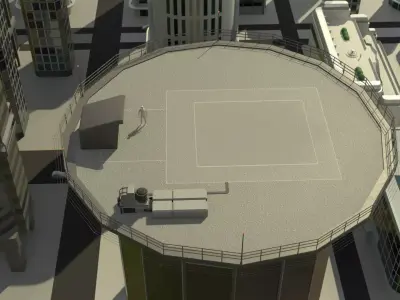 Futuristic City Building 13 Low-poly 3D model