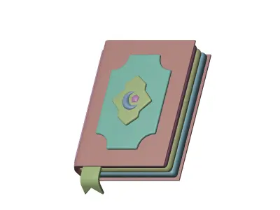 islamic quran Low-poly 3D model