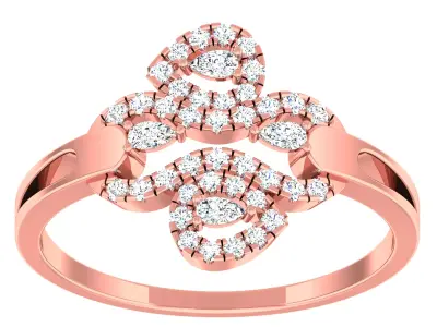 Diamond light gold ring 3D print model