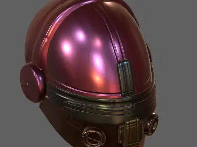 Gas mask helmet 3d model scifi Low-poly  Low-poly 3D model 353