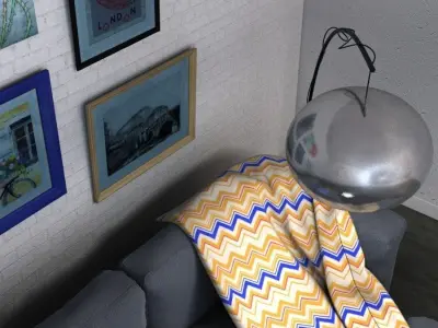 Picture frames and paintings - wall setup 3D model