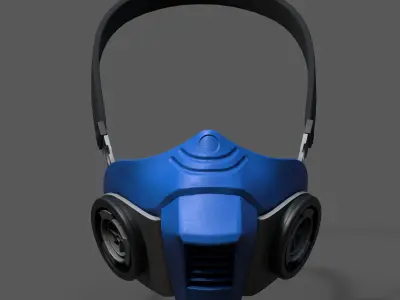 Gas mask helmet scifi fantasy space mask protection  Low-poly 3D model