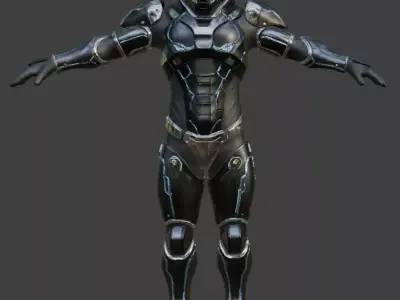 Sci Fi Cyberpunk Spacesuit 3D Model 3D model
