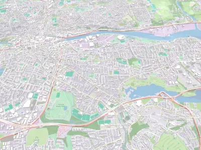 Cityscape Cork Ireland 3D model