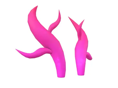 Dragon Horn v1 004 Low-poly 3D model