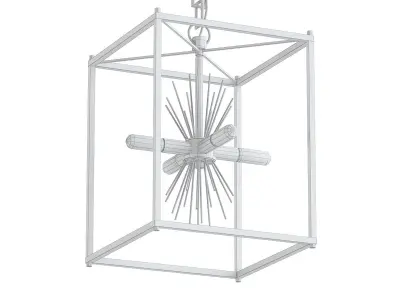 Gold Starburst Chandelier 3D model purchase