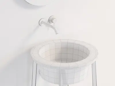 Ceramica Cielo Catino Tondo Washbasin Low-poly 3D model