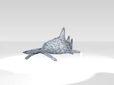 Sawshark Wireframe 3D model