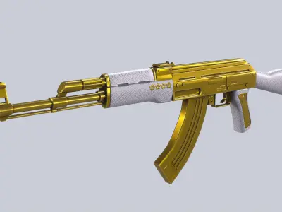 Royal Gold guns collection 3D Model Pack