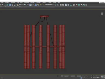 SMALL CANDELE CHANDELIER Low-poly 3D model