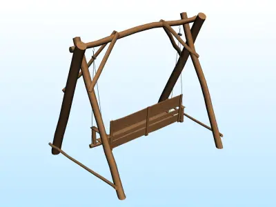 OUTDOOR FURNITURE 30 Low-poly 3D model