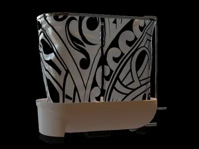 CYBERPUNK COLLECTION BATH TUB WITH SHOWER UNIT Low-poly 3D model