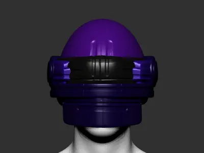 helmet high poly sculpt 3d printable ver 7 3D model 3D model