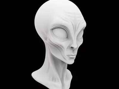 Alien Creature Bust 3D Print Model 3D print model