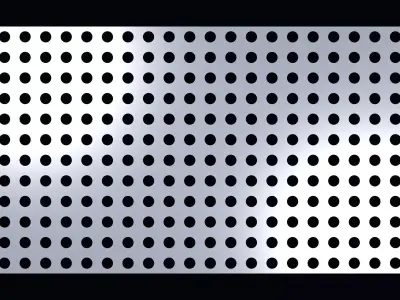 Perforated panel with 24 percent opening 25O67 3D model