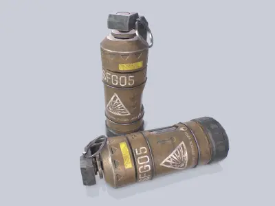 Scifi grenade Low-poly 3D model