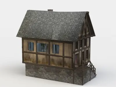 House old with roof Low-poly 3D model purchase