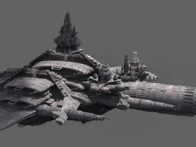 Sargons Tower Arch Ship 3 3D model