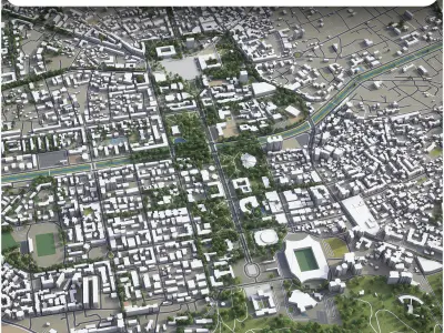 Tirana  Low-poly 3D model