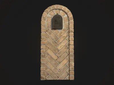 Brick Mailbox Low-poly 3D model