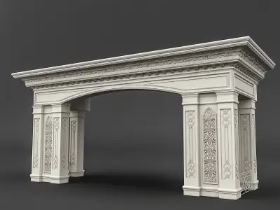 mosque entrance 02 3D model