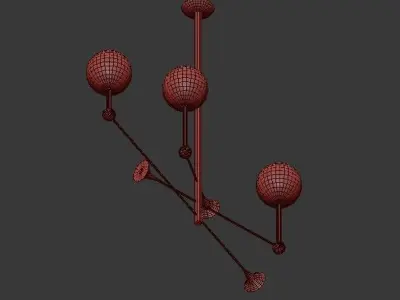 Glass Globe Mobile Chandelier Collection RH 3D model