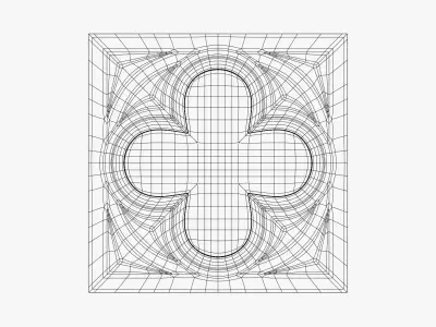 Medieval Gothic Ornament Panel 3D model