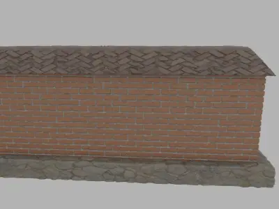 Brick wall 3D model order