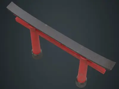Torii Gate 1B Low-poly 3D model