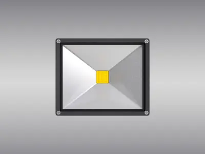 LED Floodlight Low-poly 3D model