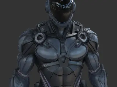 Scifi Futuristic Soldier 3D print model